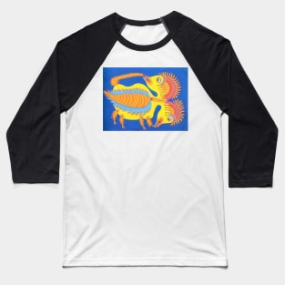 two headed chicken 1977 - Maria Primachenko Baseball T-Shirt